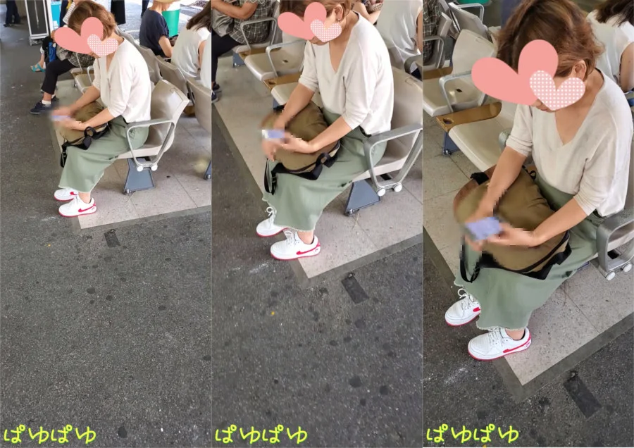 [胸チラ]片乳だけノーブラのママさん[顔有]-1