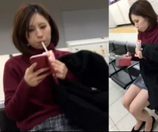【盗撮】某駅で見つけた目鼻立ちの綺麗なタイトミニ”超美人OL”さんの”純白なテカパン”をフラッシュで盗撮＞＜！！！！